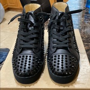 Black Studded Men's Sneakers